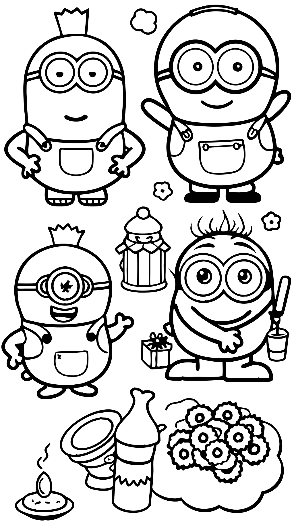 páginas para colorear de minions